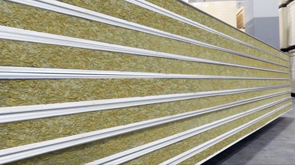 แผ่นฉนวนกันไฟ ผนังกันความร้อน ฉนวนใยหิน Rockwool Sandwich Panel